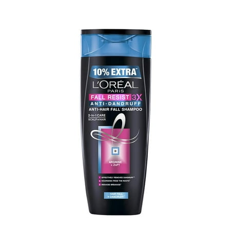 L'Oreal Paris Fall Resist 3X Anti-dandruff Shampoo, 360ml (With 10% (Best Shampoo For Hair Fall And Dandruff In India)