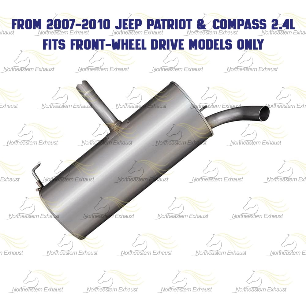 Stainless Steel Exhaust System Kit — Direct Fit Aftermarket Replacement for 2007–2010 Jeep Compass & Patriot 2.0L | 2007–2011 Jeep Compass & Patriot 2.4L (FWD)