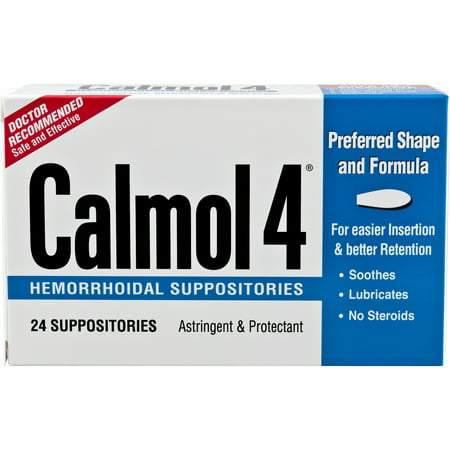 Calmol 4 Suppositories Hemorrhoidal Suppositories 24