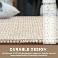 thumbnail image 3 of iOhouze Runner Rug for Hallway 2x5 ft Washable Hall Carpet Runner Rubber Backed Hallway Runner Cotton Entryway Runner Rug Floor Runners for Indoor Hallway Bedroom Kitchen, Ivory/Khaki, 3 of 8