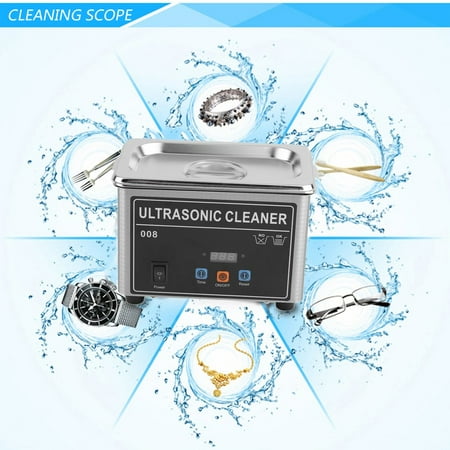 800ml Digital Display Stainless Steel Ultrasonic Cleaner Sonic Cleaning Equipment Glasses Dental Washer Machine US Plug