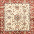 thumbnail image 1 of Ahgly Company Indoor Square Abstract Khaki Gold Abstract Area Rugs, 6' Square, 1 of 6