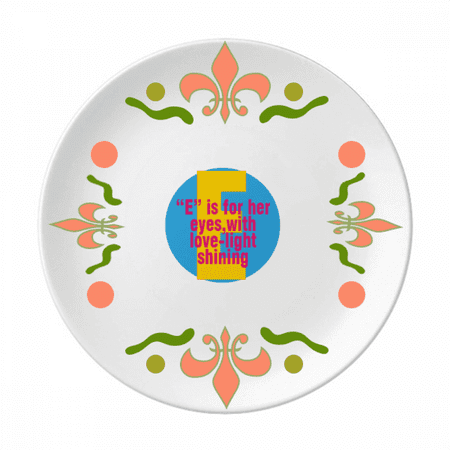 

Mother Loves Light Great Art Deco Fashion Flower Ceramics Plate Tableware Dinner Dish