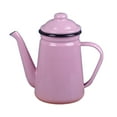 thumbnail image 3 of Fiocias Enamel Coffee Pot 1.1L Coffee Kettle , Vintage, Stovetop Teapot Water Kettle for Pink, 3 of 9