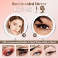 thumbnail image 4 of Makeup Mirror with Lights x/x mAh Rechargeable Magnifying Mirror with Light Rotate Bathroom Mirror with Lights Color LEDs Stepless Dimmable, 4 of 6