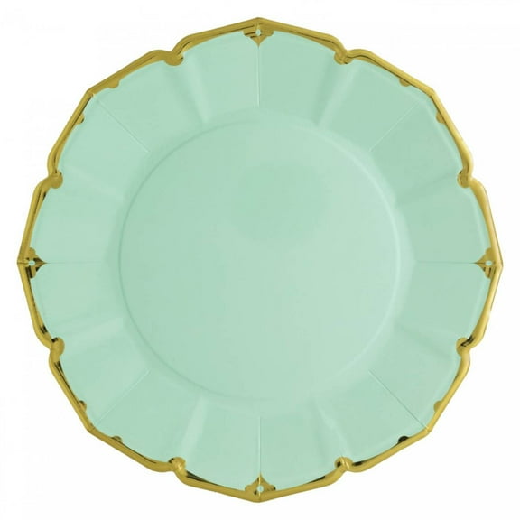 Mint Dinner Plates | Unique Porcelain Inspired Paper Party Plate