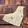 thumbnail image 6 of Botanical Sunflower Wildflower Pattern, Cozy Botanical Garden Scene, Warm Flannel Blanket for Sunroom and Reading Nook, Garden Lovers Thanksgiving Gift, Botanical Home Decor, 6 of 9