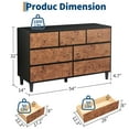 thumbnail image 3 of Huisuilinss 6/7 Drawer Dresser For Bedroom,47" Wide Modern Chest Of Drawers,Wood Dresser TV Stand,Double Dresser Drawer Organizer With Natural Texture,Curved Profile Design For Living Room Hallway, 3 of 8