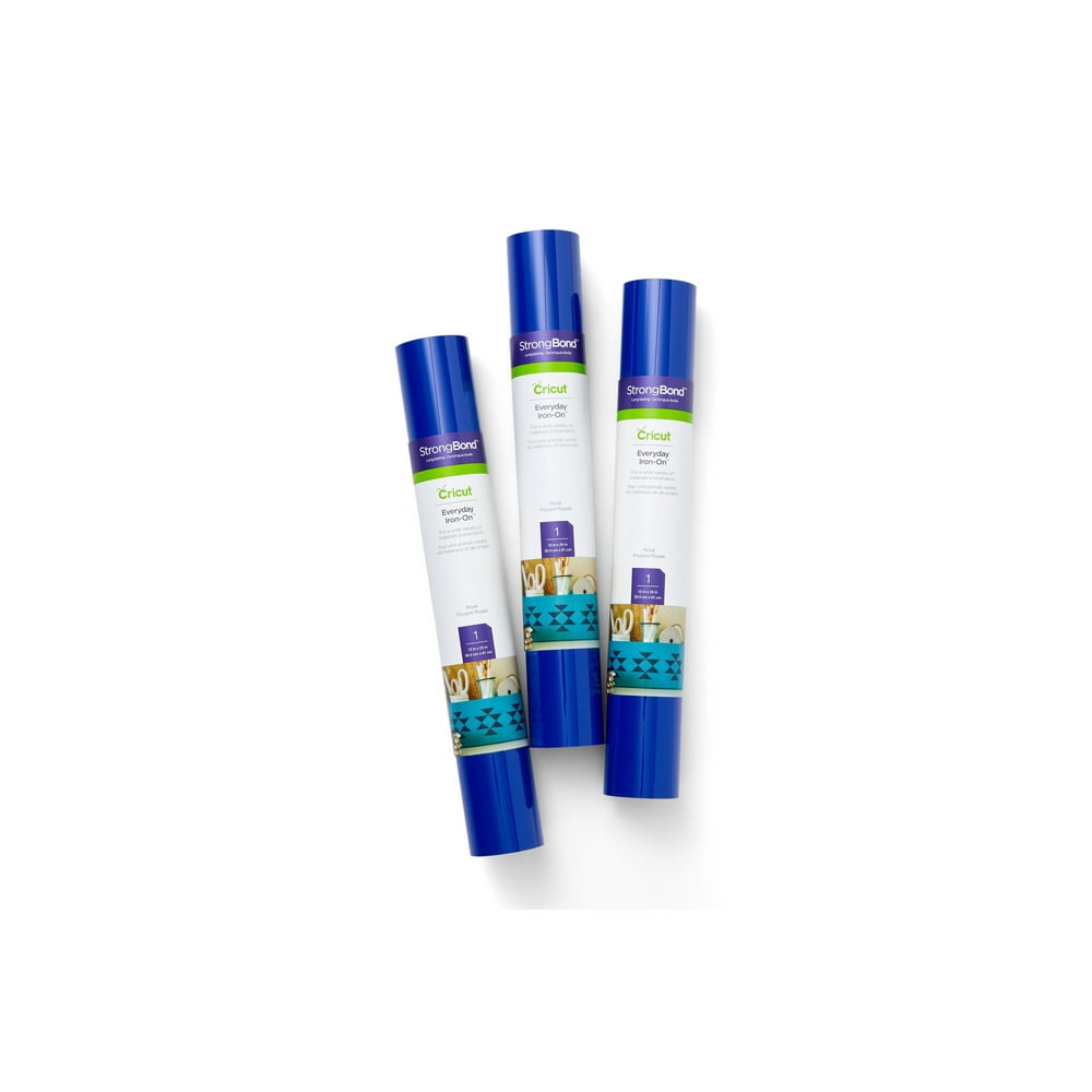 Cricut Everyday IronOn Vinyl, 12"x24" 3 Pack, Bulk Pack, Royal Blue