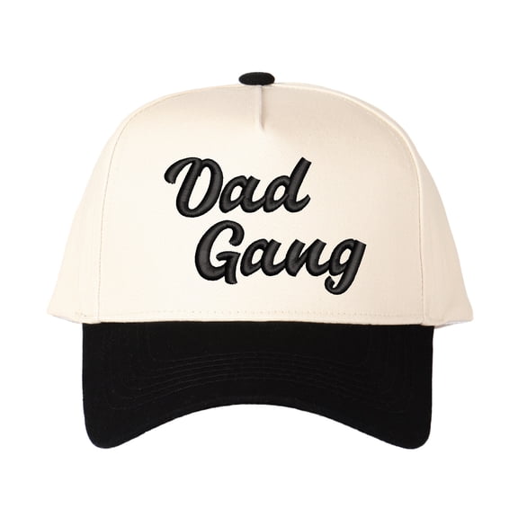 Dad Gang Letter Embroidered Color Block Trucker Hat Unisex Adjustable Cotton Breathable Fashion Cap for Travel Daily Wear