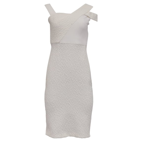 Pre-Owned Rouland Mouret Midi Dress in White Polyamide