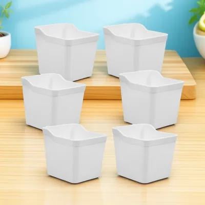 Soimiss Pegboard Storage Cups ABS White Organizers for Tools and Small Parts 6Pcs