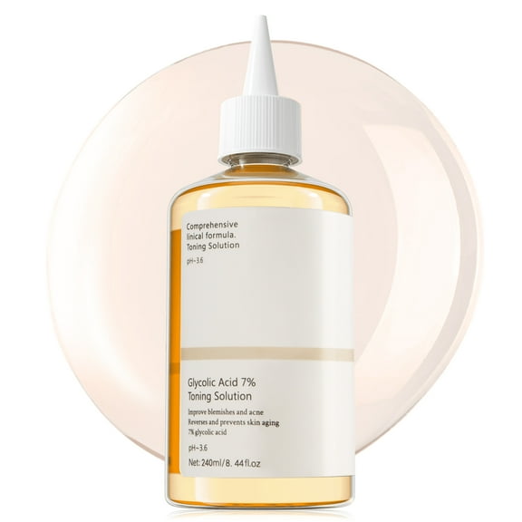 Glycolic Acid Toner - RUTAWZ 240ml Glycolic Acid 7% Exfoliating Toning Solution - Hydrates, Refines Pores & Revitalizes Skin