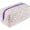 Purple, variant on Quilted Makeup Bag Floral Large Cute Cosmetic Bag Cotton Puffy Makeup Organizer Coquette Travel Makeup Pouch Aesthetic Portable Zipper Toiletry Storage Bag for Women Girls