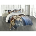 thumbnail image 3 of Ambesonne Outer Space Quilted Coverlet 3 Pcs, Gravity Astronaut, Queen Size, Multicolor, 3 of 5