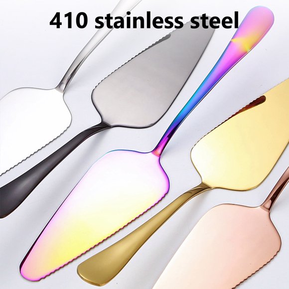 RKSTN A Shovel 2Pcs Stainless Steel Cake Slicers Cake Slices Cutter Spatulas Pie Cutting Servers Pizza Dessert Server Wedding Party Knife with Serrated Edges Kitchen Gadgets