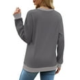 thumbnail image 4 of Fantaslook Color Block Sweatshirts for Women Crewneck Long Sleeve Shirts Fashion Tops Pullover Sweatshirts Fall Outfits, 4 of 8