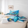 thumbnail image 4 of YST 7 Pieces Comforter Set, Full Size, Ocean Marine Theme, Sea Turtle, Polyester, Bed In A Bag, 4 of 4