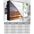 thumbnail image 7 of Outdoor TV Cover 52 to 55 Inch Weatherproof, Watercolor Green Eucalyptus Leaf Waterproof TV Screen Protector for Outside Decor with Zipper and Pocket 52"L x 30"H , White Botanical, 7 of 7