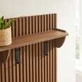 thumbnail image 6 of Modway Soma Fluted 3-in-1 Hall Tree With Storage Bench and Coat Rack in Walnut, 6 of 9
