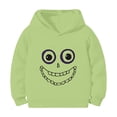 thumbnail image 4 of Kogui Trendy Casual Hooded Sweatshirt For Girls, Comfort Fit Unique Halloween Graphic Print, Holiday Daily Matching Tops (Green, 7-8 Years), 4 of 4