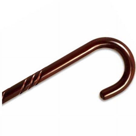Alex Orthopedic Spiral Wood Cane with Tourist Handle in Walnut Stain - Stylish Walking Stick with Spiral Design for Men, Women and Seniors - One Size Fits All