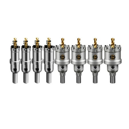 

8pcs High Quality Drills Bit Hole Saw Cutter with Sharp Cutting Edge High Hard Positioning Hole Saw for Stainless Steel Metal Drilling Alloy Hole Saw Set