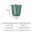 thumbnail image 2 of Taza aislante doble de acero inoxidable Yuxing para espresso 80 ml paquete de 2 negra, 2 of 5
