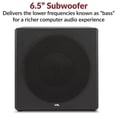 thumbnail image 2 of Cyber Acoustics CA-3908 3 Piece Flat Panel Design Subwoofer and Satellite Speaker System (CA-3908), 2 of 5