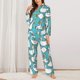 thumbnail image 2 of Fotbe Cartoon Funny Goose Conjunto de Pijama de Manga Larga para Mujer con Estampado, Ropa de Dormir de 2 Piezas, Conjunto de Casa Suave y Cómodo con Bolsillos-Medium, 2 of 7