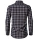 thumbnail image 3 of Camisa JEMITOP para hombre, manga larga, corte ajustado, a cuadros, azul marino, bronceado, L, 3 of 6