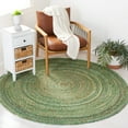 thumbnail image 2 of SAFAVIEH Cape Cod Miah Geometric Area Rug, Green/Natural, 6' x 6' Round, 2 of 8