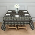 thumbnail image 3 of Brown Geometric Triangle Square Pattern Square Tablecloth,Waterproof Square Table Cover,Wipeable Spillproof Washable Table Cover for Home Kitchen Party Decor 52"x52"(132x132cm), 3 of 6