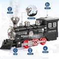 thumbnail image 5 of Electric Steam Locomotive Train Set with Tracks Realistic Smoke Sound Lights, 5 of 8