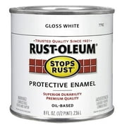 Rust-Oleum 7792 730 Stops Rust Gloss White Protective Enamel, 8 fl oz