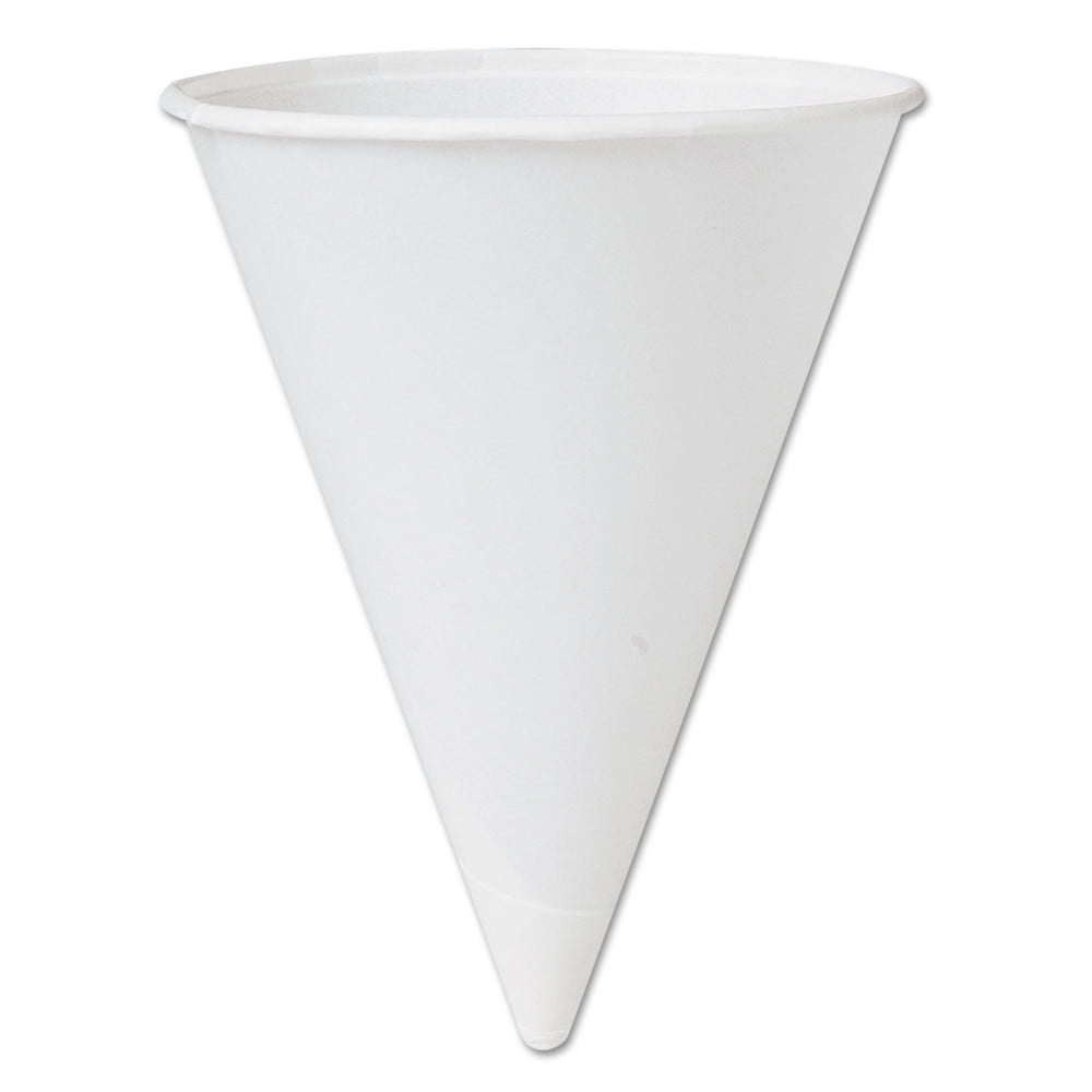SOLO 42BR2050 4 1/4 oz Bare Treated Paper Cone Water Cups White (200