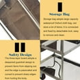 thumbnail image 6 of Commercial Room Cleaning Push Cart Janitor Cart Kitchen Trolley with Cloth Bag Stainless Steel 3 Shelf Hotels Housekeeping Cleaning Tools, 6 of 7