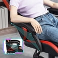 thumbnail image 6 of PU Leather Gaming Chair with Footrest, Ergonomic Computer Chair with Massage Lumbar Support, 6 of 8