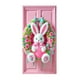 thumbnail image 1 of Cubierta de puerta de bienvenida de conejo, decoración de fondo de puerta de Feliz Pascua rosa, letrero de bienvenida para puerta de entrada de Pascua para recuerdos de fiesta de Feliz Pascua, 1 of 7