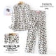thumbnail image 1 of Conjunto de Pijama de franela de punto para mujer, pantalones largos de manga larga, ropa de dormir cálida para Otoño e Invierno, 1 of 3