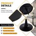 thumbnail image 5 of Tulip Table, 32" Round Dining Table with Metal Table Top and Metal Pedestal, Black Kitchen Table, Mid Century Small Dining Table for Dining Room, Kitchen, Small Space, 5 of 8