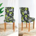 thumbnail image 3 of Yayeee 2 Pack Dining Chair Covers Stretch Parson Chairs Slipcovers Seat Protector, White Flower Pattern, 3 of 6