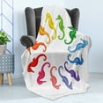 thumbnail image 4 of Animal Soft Flannel Fleece Blanket, Circle Dragon Fish Pattern in Colors Sea Creature Aquatic Graphic Nautical Artwork, Cozy Plush for Indoor and Outdoor Use, 70" x 90", Multicolor, by Ambesonne, 4 of 5