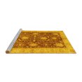thumbnail image 2 of Ahgly Company Machine Washable Indoor Square Abstract Yellow Modern Area Rugs, 8' Square, 2 of 4
