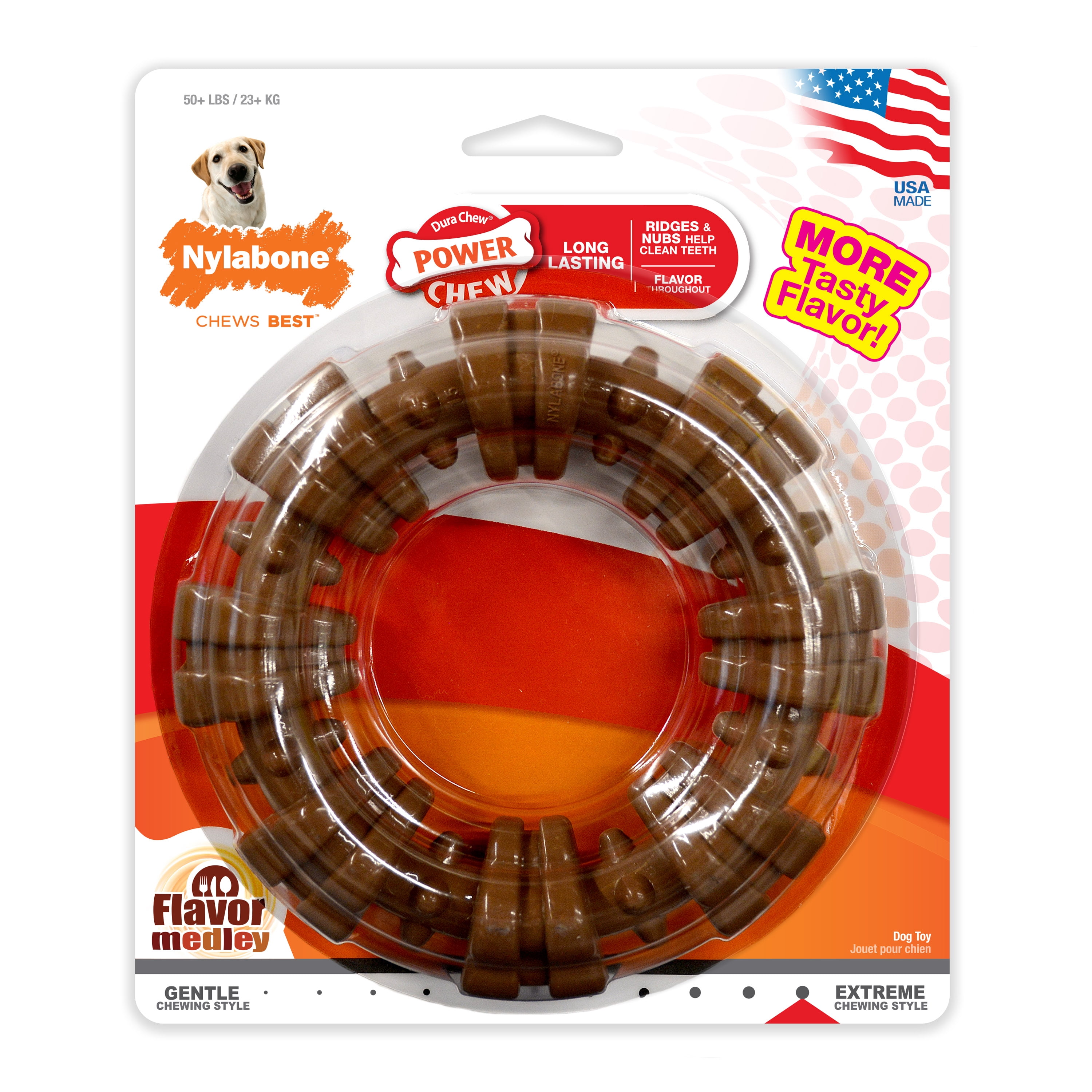 Nylabone Power Chew XL Dog Chew Toys for Aggressive Chewers
