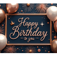thumbnail image 3 of Rose Gold Happy Birthday Banner Decorative Balloons Elegant Frame for Birthday Party Event Indoor Decoration Celebration, 3 of 7