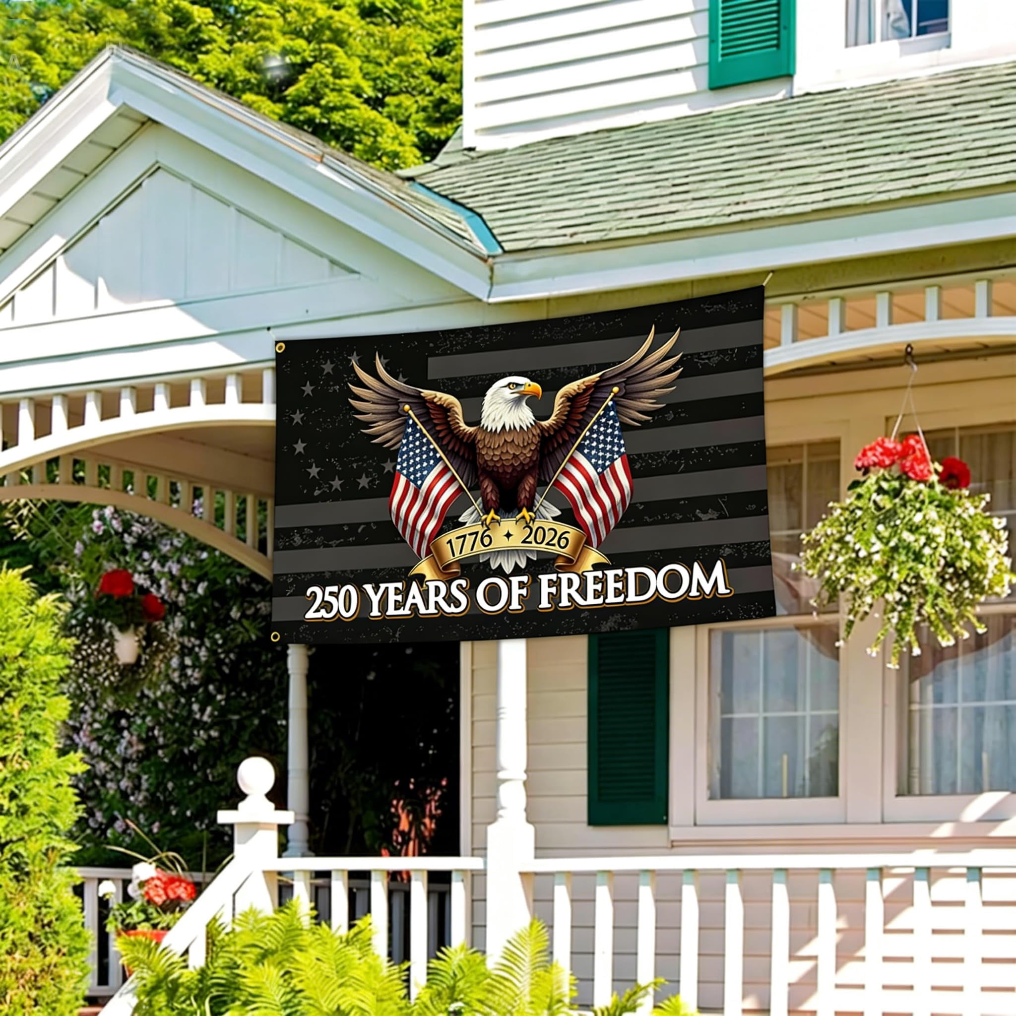 250 Year American Anniversary Flag 250th Anniversary Usa Flag Patriotic 4th of July Independence Day 1776-2026 Yard Flags For Outside 3x5 Ft Outdoor Banner Decorations