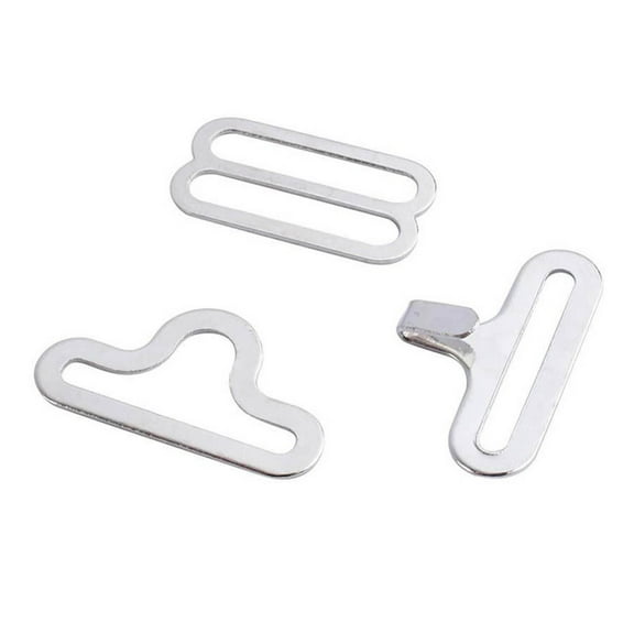 50 Pcs Adjustable Tie Clip Closures Bow Tie Cravat Clips Fasteners Metal Bow Tie Hardware for Necktie Strap Luggage