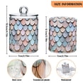 thumbnail image 5 of Yayeee 2 Pack Qtip Holder Bathroom Cotton Swab Canister with Lid Clear Dispenser Set, Blue Shimmering Pattern, 5 of 6