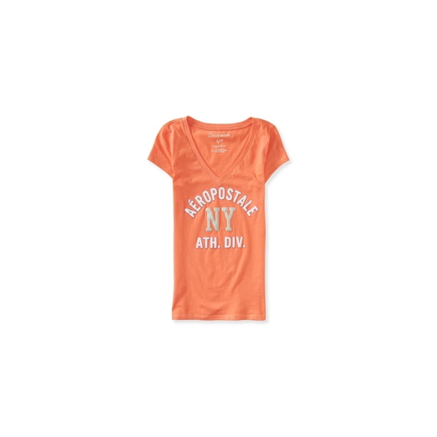 Aeropostale Mujer NY Ath. división Camiseta gráfica, naranja, extragrande Aeropostale Camiseta gráfica